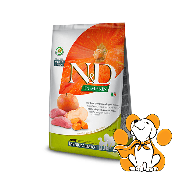 N&D Suva hrana za pse Pumpkin Medium/Maxi Divlja Svinja i Jabuka 2,5kg