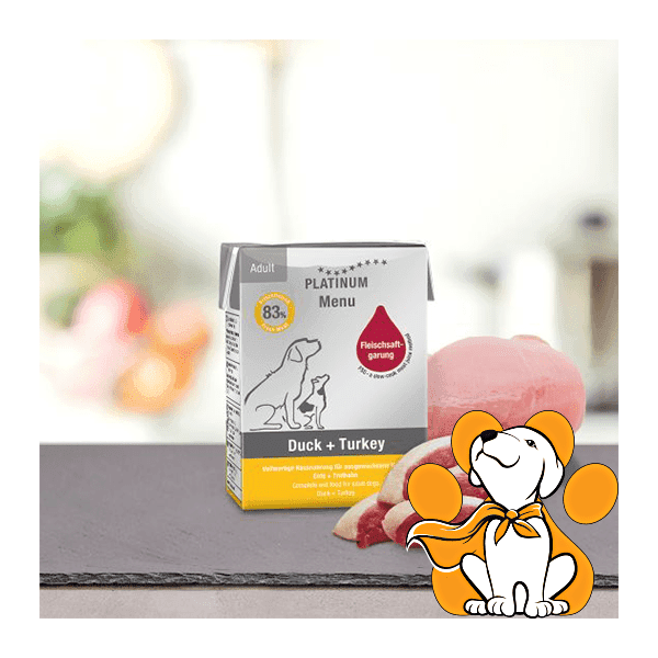 PLATINUM Vlažna hrana za pse Menu Duck&Turkey 185g