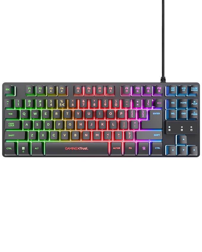 Trust Gaming tastatura GXT833 Thado Tenkeyless, US RGB, Crna