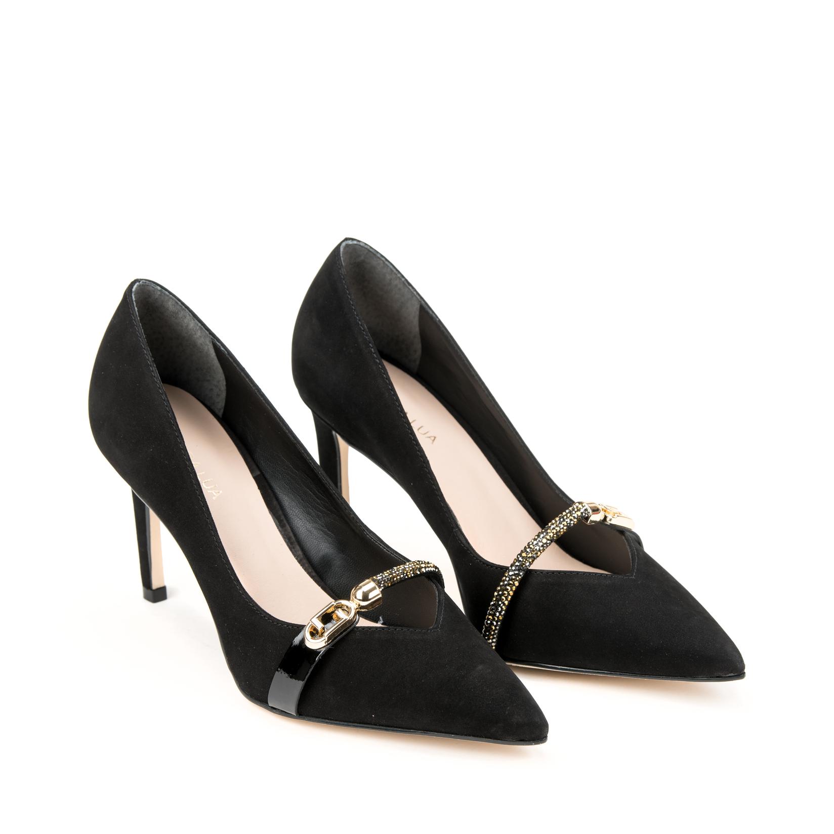 Luz da lua Ženske štikle Preto 80480005, Crno-zlatne