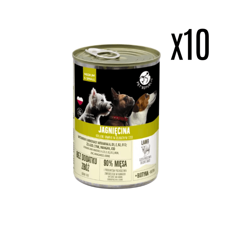 Pet Republic Vlažna hrana za pse 100g x 24 komada, Sitno Iseckana Jagnjetina u Nežnom Sosu