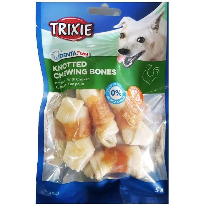 TRIXIE Poslastice za pse Denta Fun,Koske sa piletinom, 5x70 g