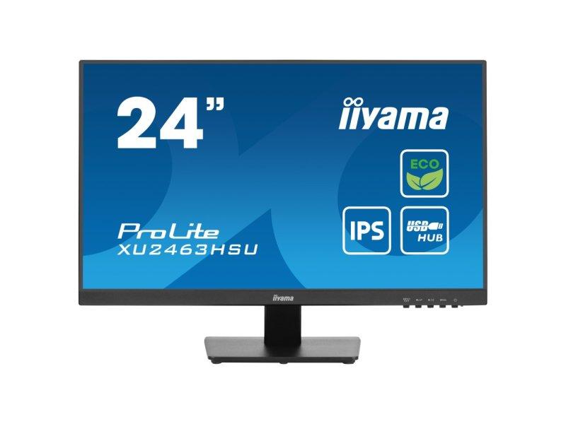 IIYAMA Monitor ProLite XU2463HSU-B1, IPS FHD, 100Hz, USB, Crni