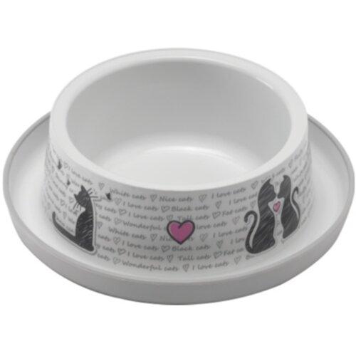MODERNA Posuda za mačke Trendy Dinner Cats in Love, 350ml, Bela