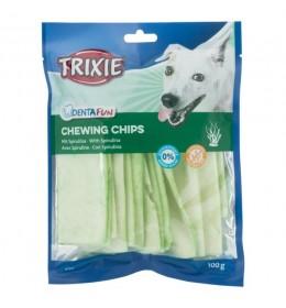 TRIXIE Poslastice za pse Denta Fun Chewing Chips, Štapići sa algama, 100 g