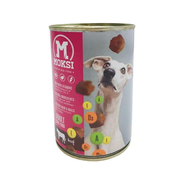 MOKSI Konzerva za odrasle pse Govedina, 1240g