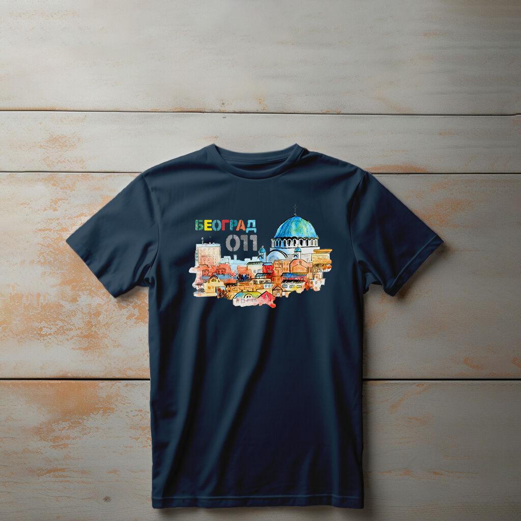 Camiseta Majica sa štampanim printom Cam 270, Dečija, Tamnoplava