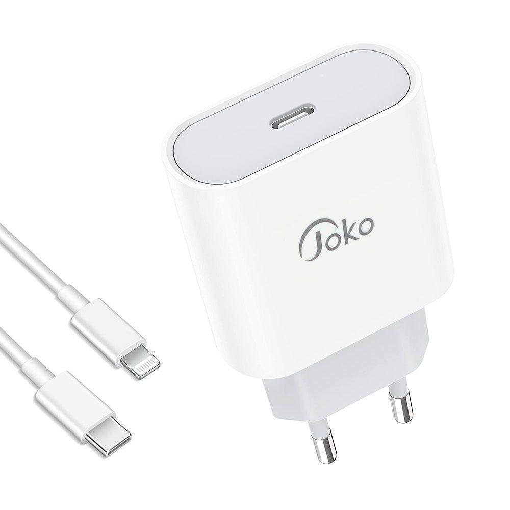 Konfulon Kućni punjač JK78 PD 20W Fast Charge sa PX11 60W kablom Type C na Lightning, Beli