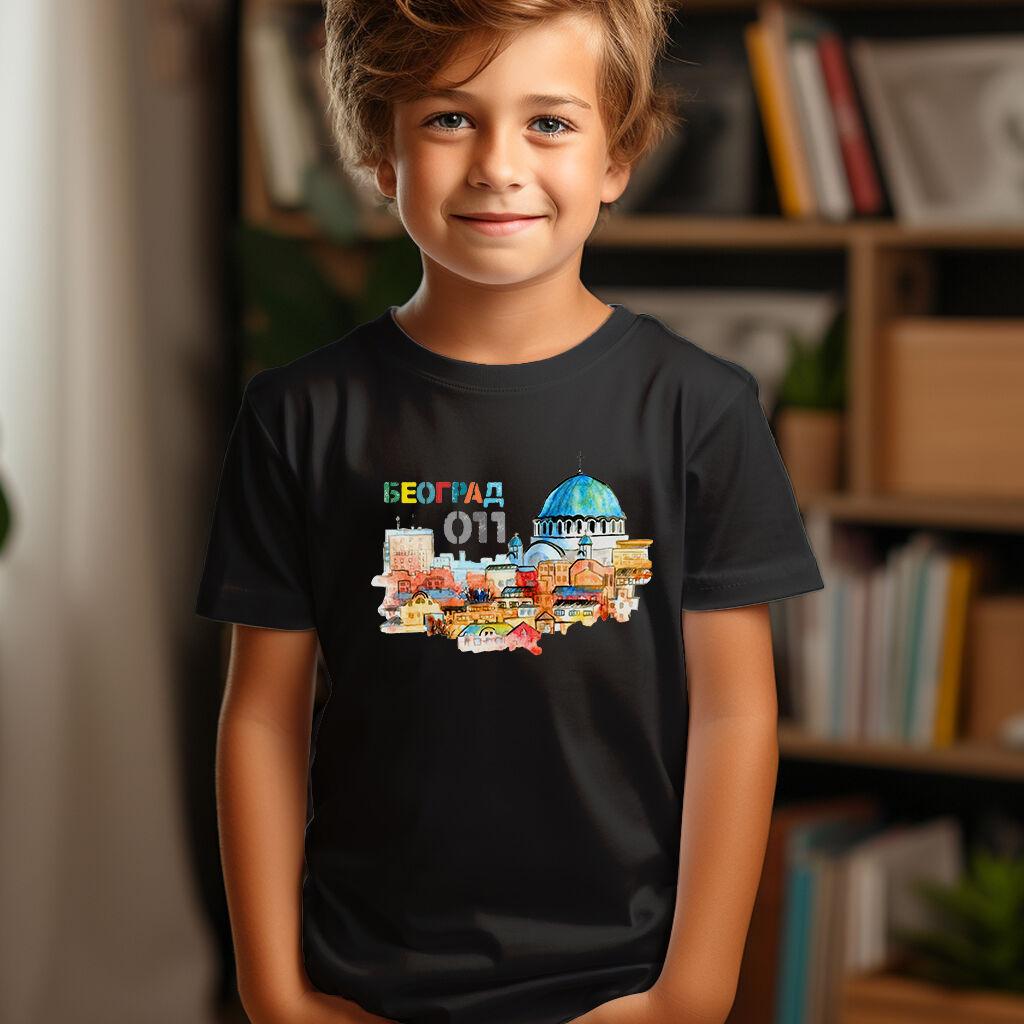 Camiseta Majica sa štampanim printom Cam 270, Dečija, Crna