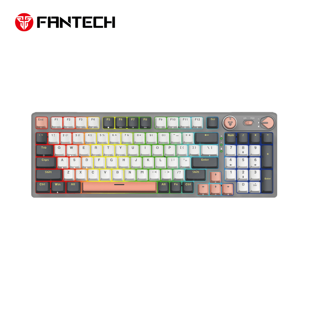 Fantech Gaming mehanička tastatura MK914 RGB Atom PRO96 Saturn (blue switch), Crna