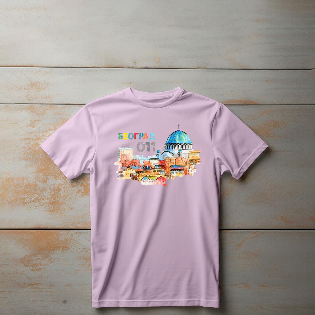 Camiseta Majica sa štampanim printom Cam 270, Dečija, Svetlo roze