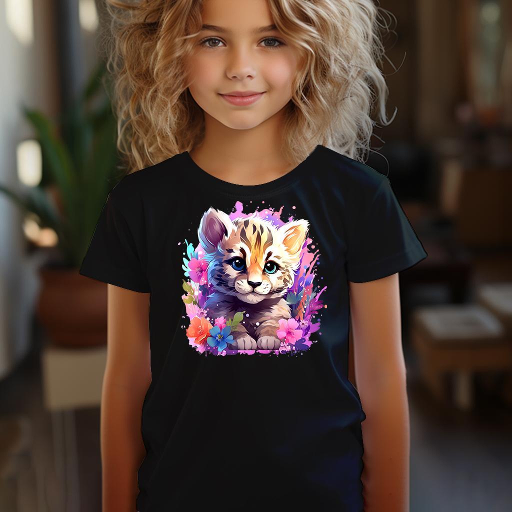 Camiseta Majica sa štampanim printom Cam 399, Dečija, Crna