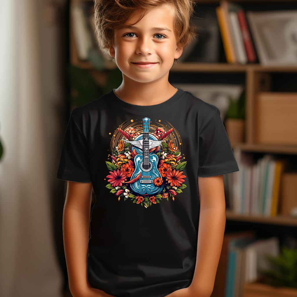 Camiseta Majica sa štampanim printom Cam 397, Dečija, Crna