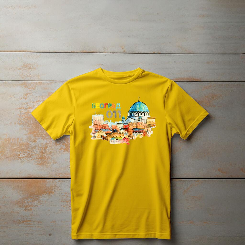 Camiseta Majica sa štampanim printom Cam 270, Dečija, Zlatne boje