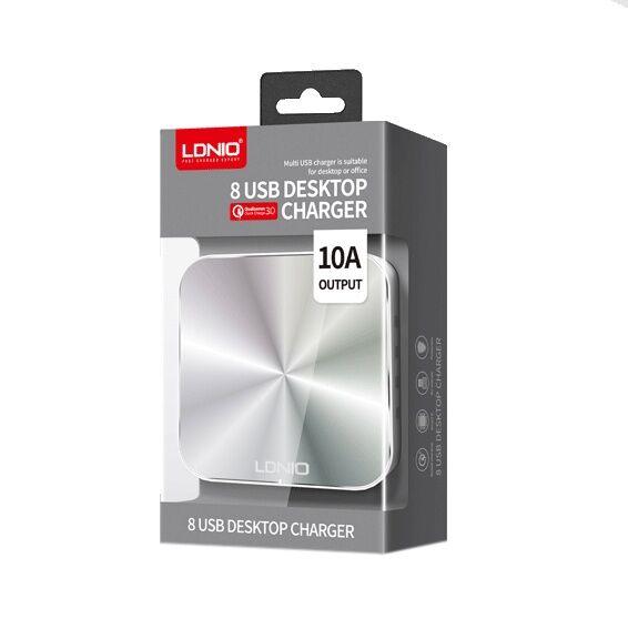 LDNIO Desktop punjač A8101, 8x USB, Beli