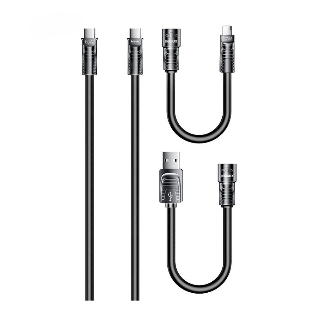 Remax Data kabl RCC-168 Lyncharge Series 60w 4-in-1 Zinc Alloy, Crni