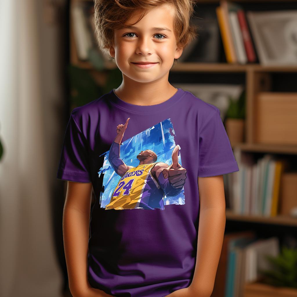 Camiseta Majica sa štampanim printom Cam 461, Dečija, Patlidžan