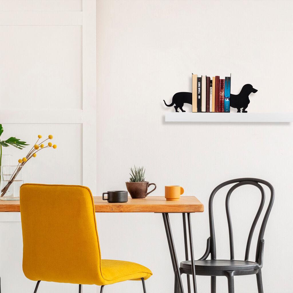 Aberto Design Držač za knjige 4, 43x14x22cm, Crni