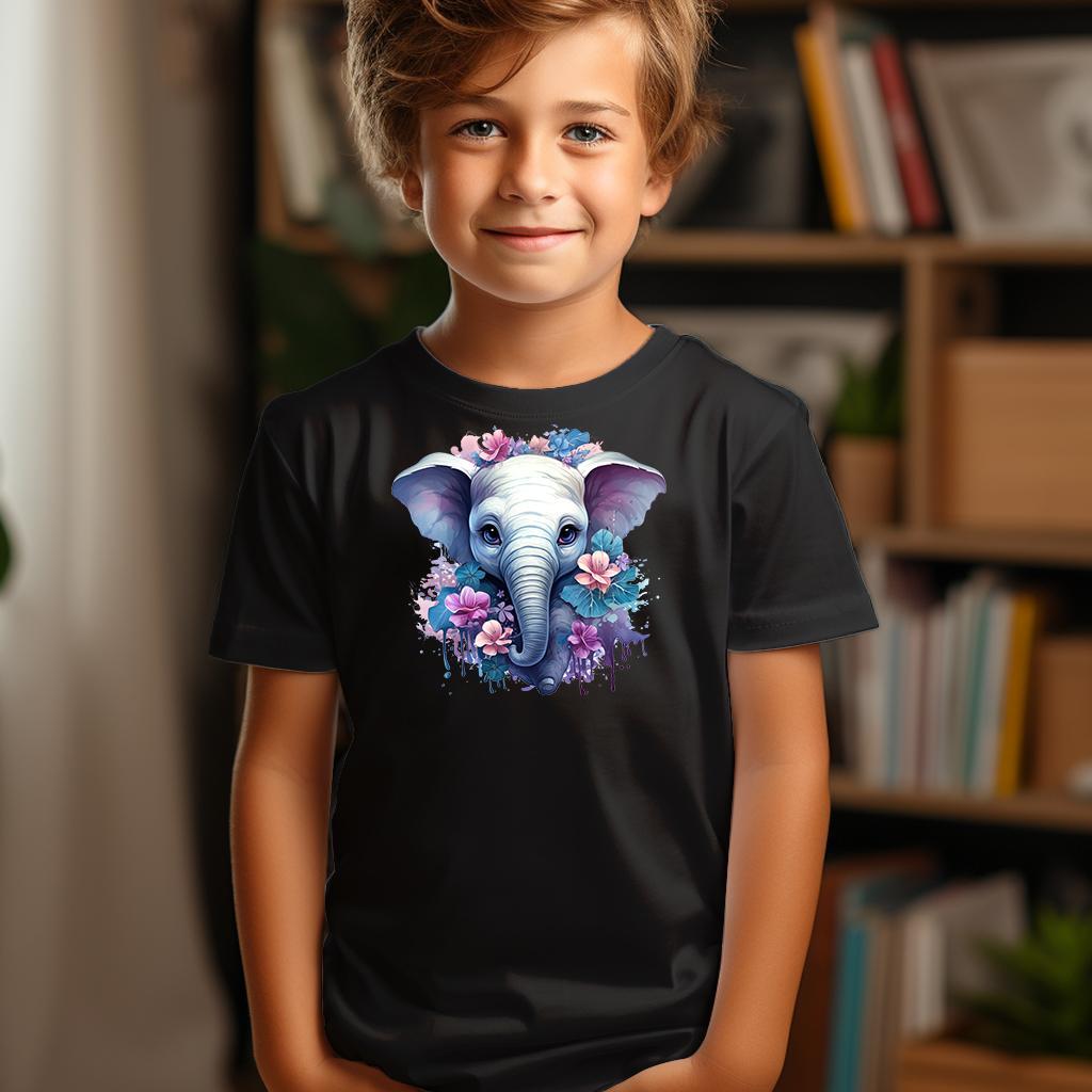 Camiseta Majica sa štampanim printom Cam 396, Dečija, Crna