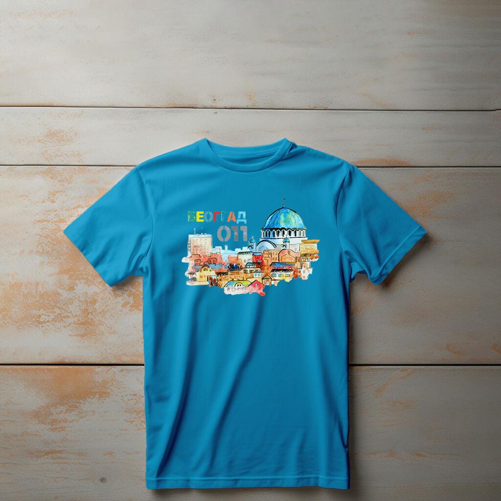 Camiseta Majica sa štampanim printom Cam 270, Dečija, Akva