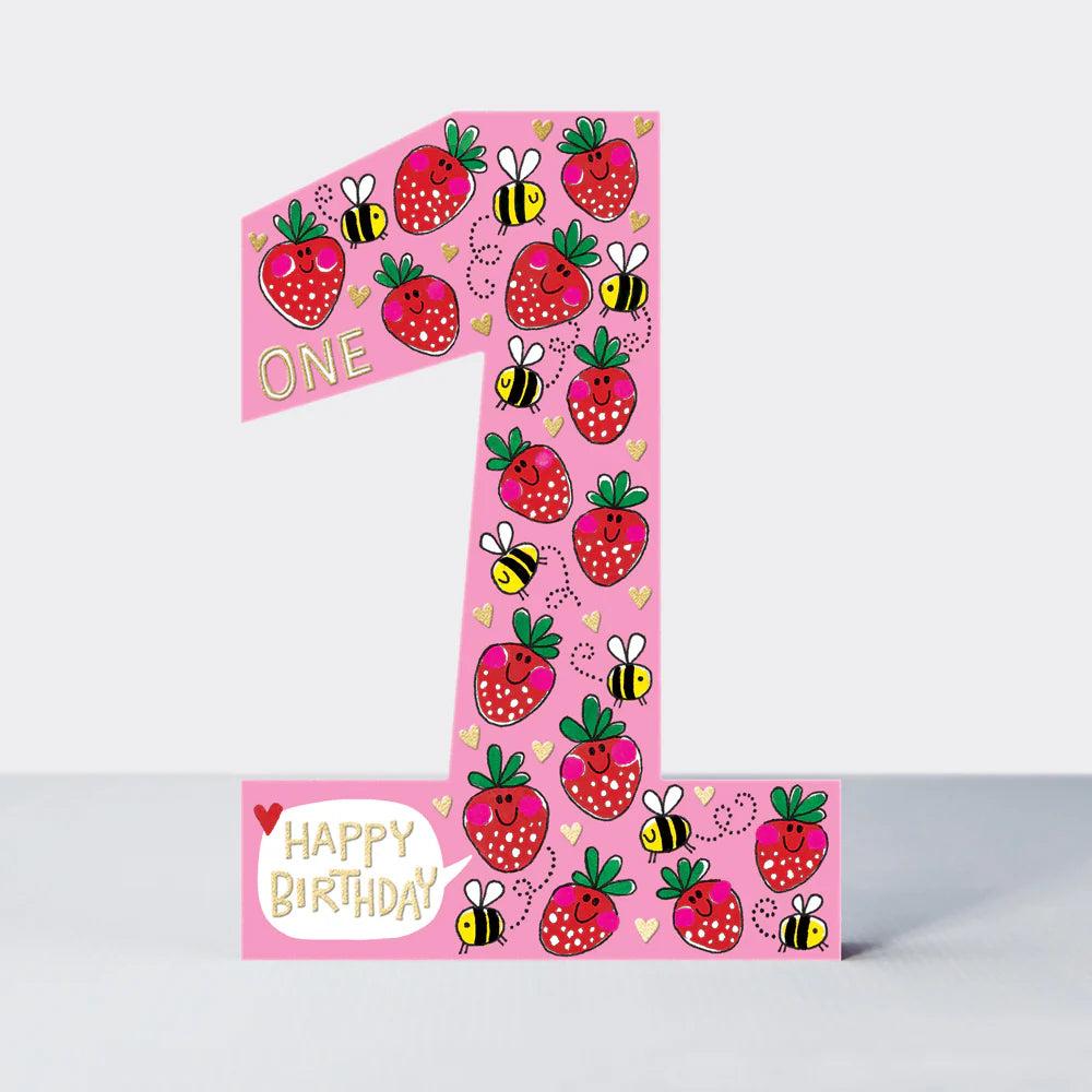 Rachel Ellen Čestitka za 1. rođendan Jagode i pčele