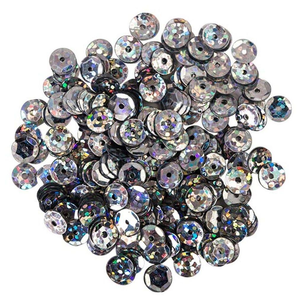 Junior Konfete dugmići Crafty deco, Srebrne boje