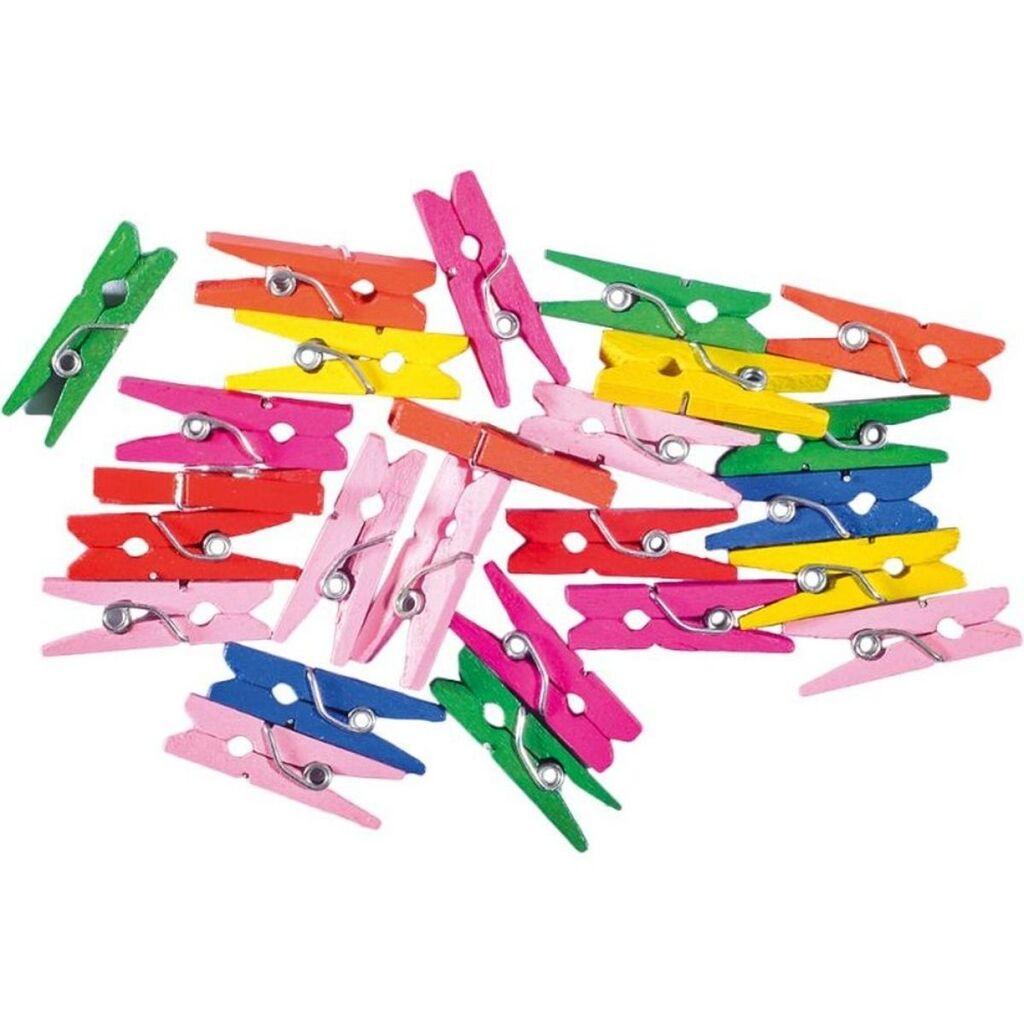 Junior Mini štipaljke Crafty deco, 25 komada, Šarene