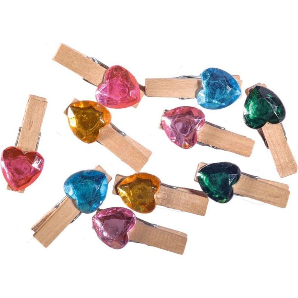 Junior Štipaljke srca Crafty deco, 10 komada, Šarene