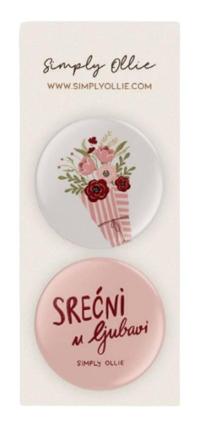 Set bedževa Srećni u Ljubavi