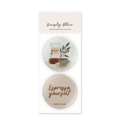 Set bedževa Espresso Yourself, 2 komada