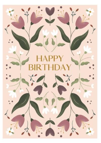 Čestitka Floral Birthday