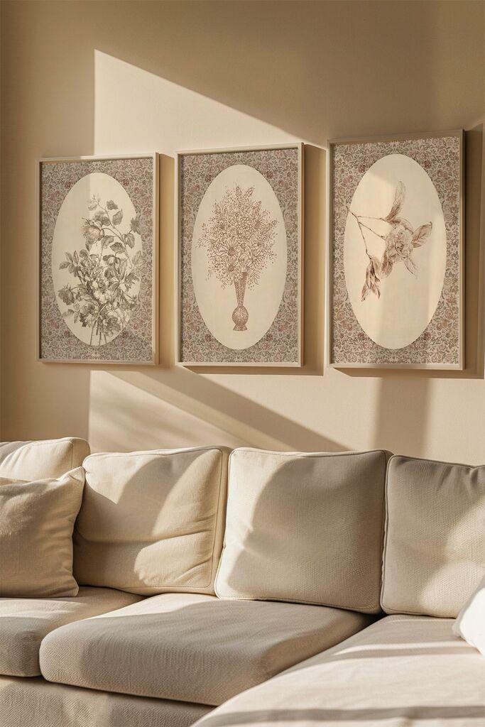 Wallity Uramljena slika Artsmdf3Lu7, 50x70 cm, 3 dela