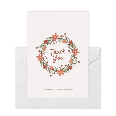 Čestitka Thank You Floral