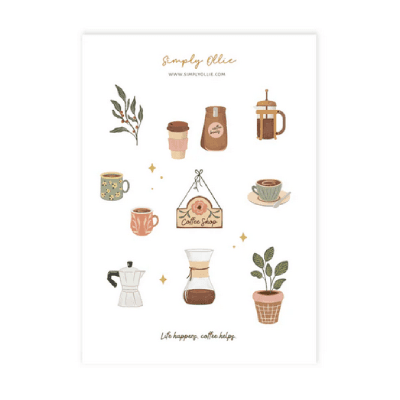 Set stikera Coffee Shop