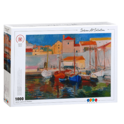 ODDO Slagalica Serbian Art Collection, Petar Dobrović, Jedrilice u luci, 1000 delova