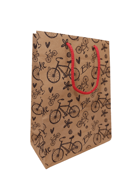 Ukrasna kesa Bicikle, 18x9x24 cm, Bež-crna