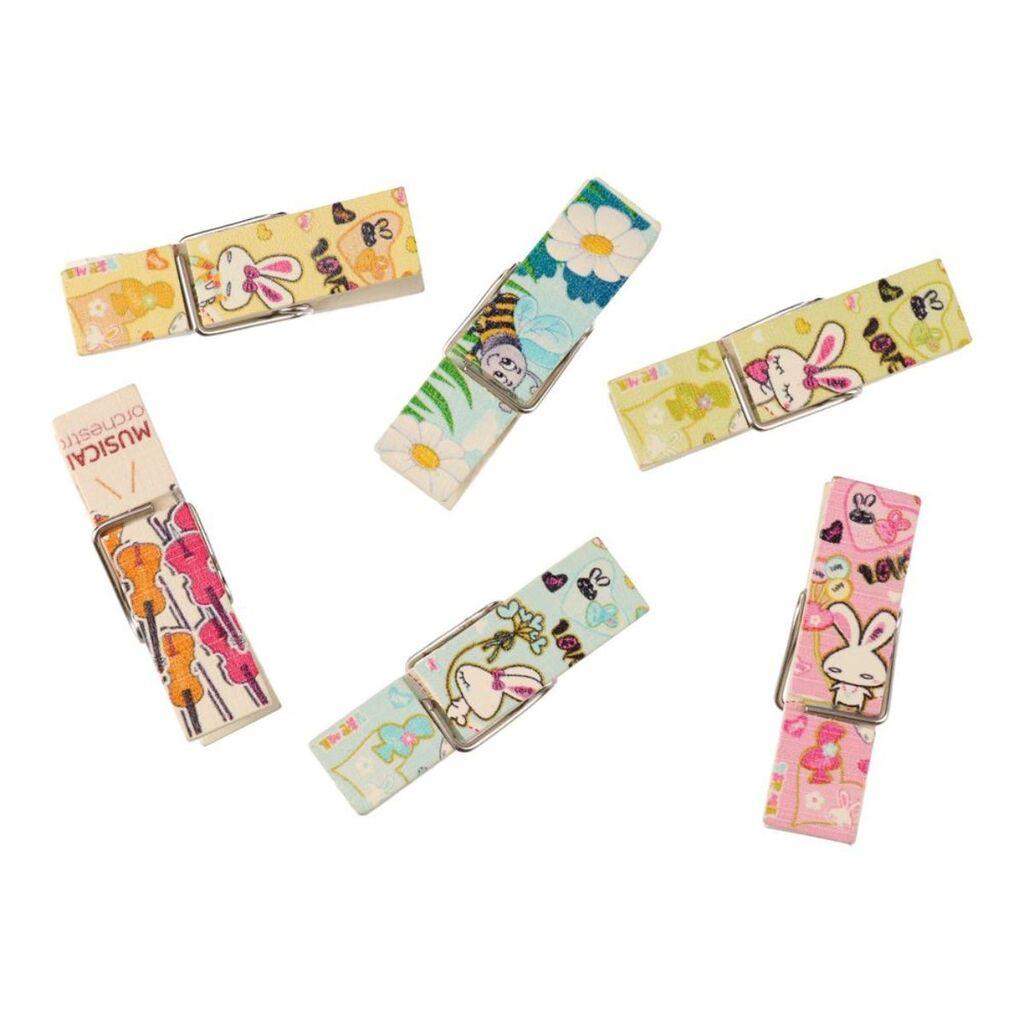 Junior Štipaljke Crafty deco, 6 komada, Šarene