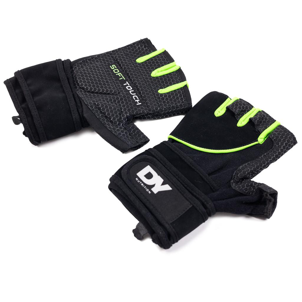 DY Nutrition Soft Touch Rukavice, Crno-zelene