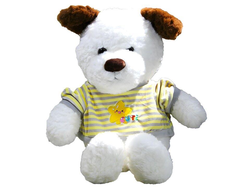 Igračka Plišana kuca sa majicom, Beli