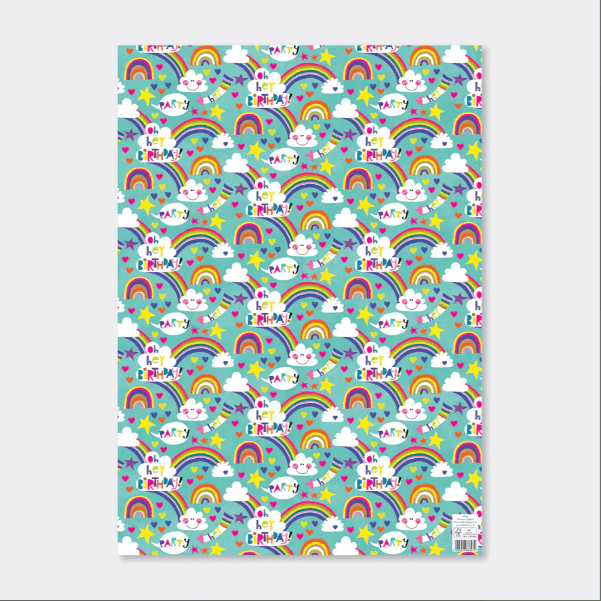 Rachel Ellen Ukrasni papir Oh Hey Birthday! Rainbows, Zeleni