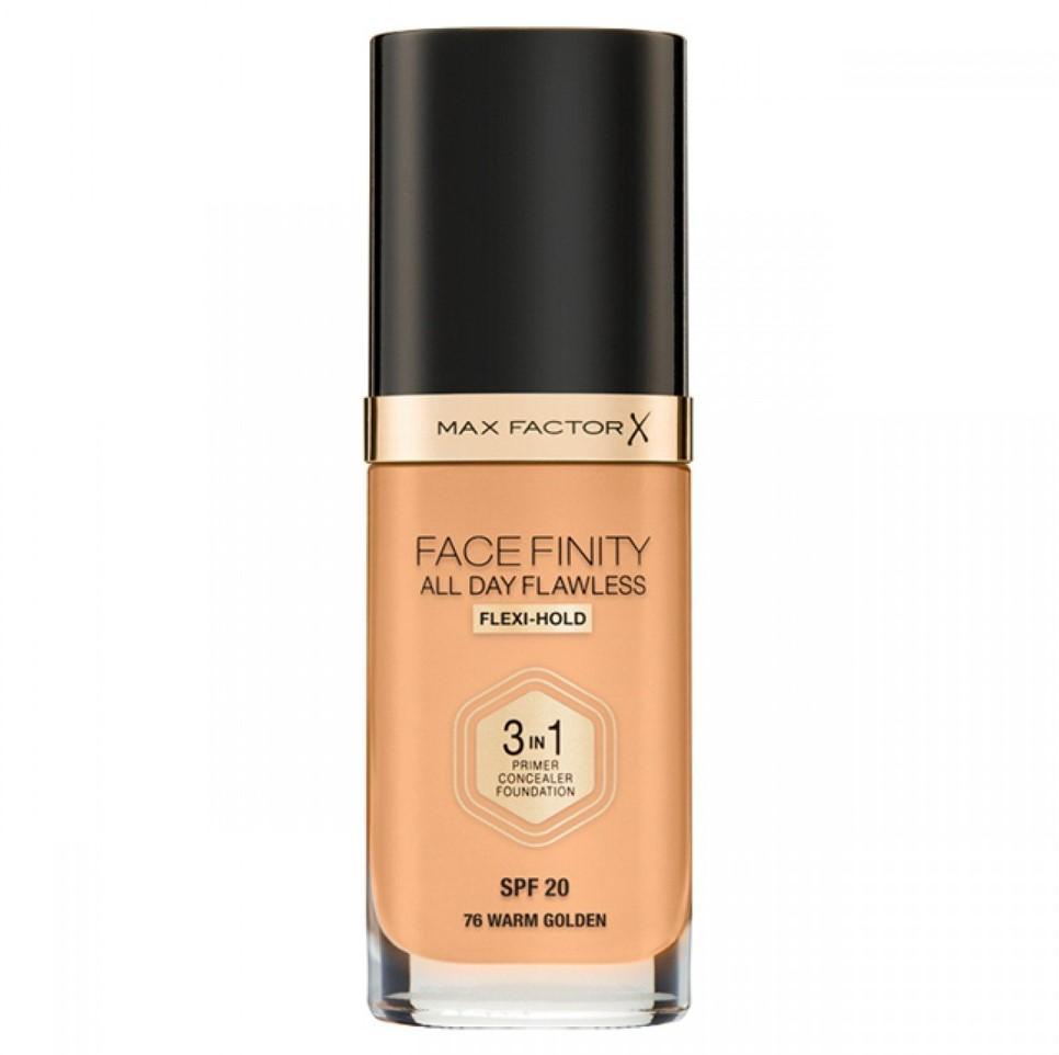 MAX FACTOR Tečni puder Facefinity 3In1 Vegan 76 Warm Golden 30 ml