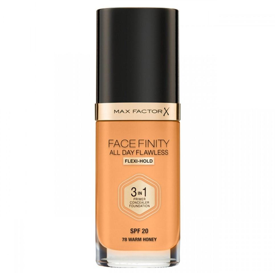 MAX FACTOR Tečni puder Facefinity 3In1 Vegan 78 Warm Honey 30 ml