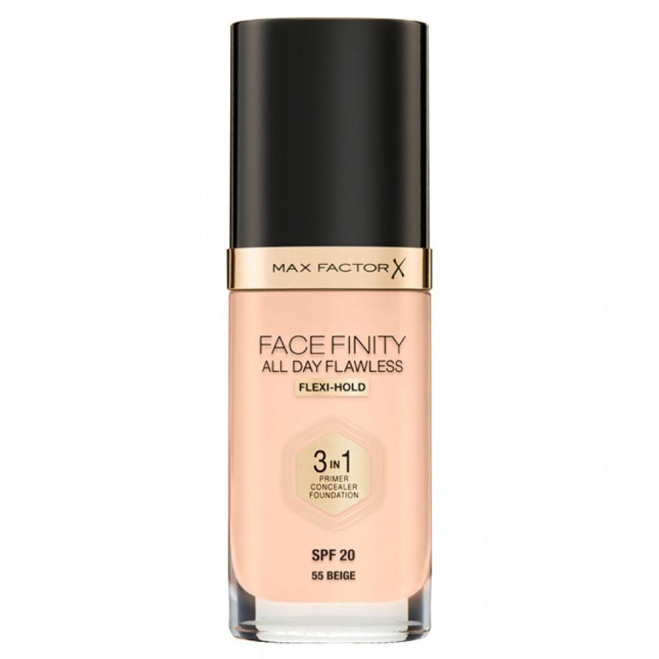 MAX FACTOR Tečni puder Facefinity 3In1 Vegan 55 Beige 30 ml