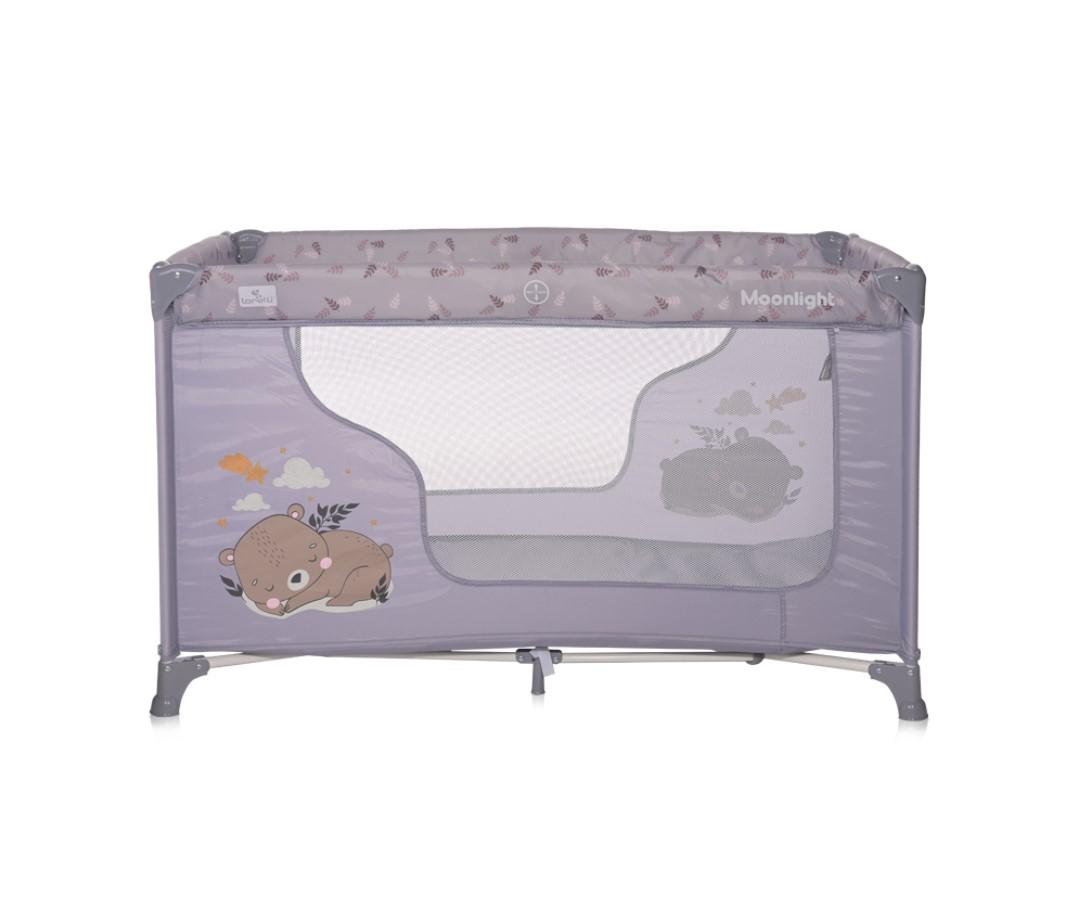 Lorelli Prenosivi krevetac Moonlight, 1 nivo, Sivi