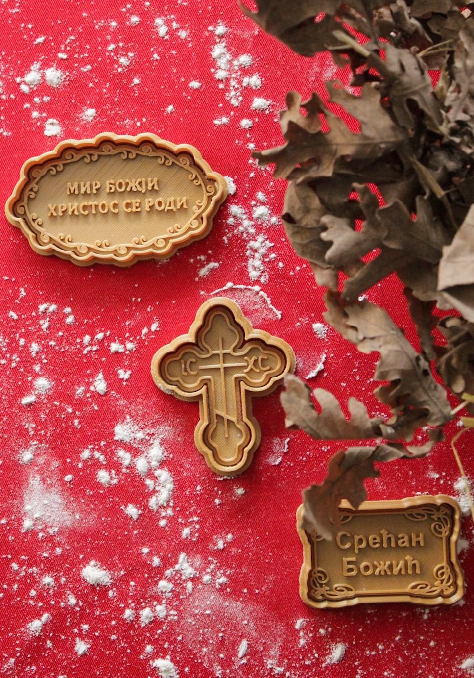 3D MODLE Set modli za česnicu 3/1 braon