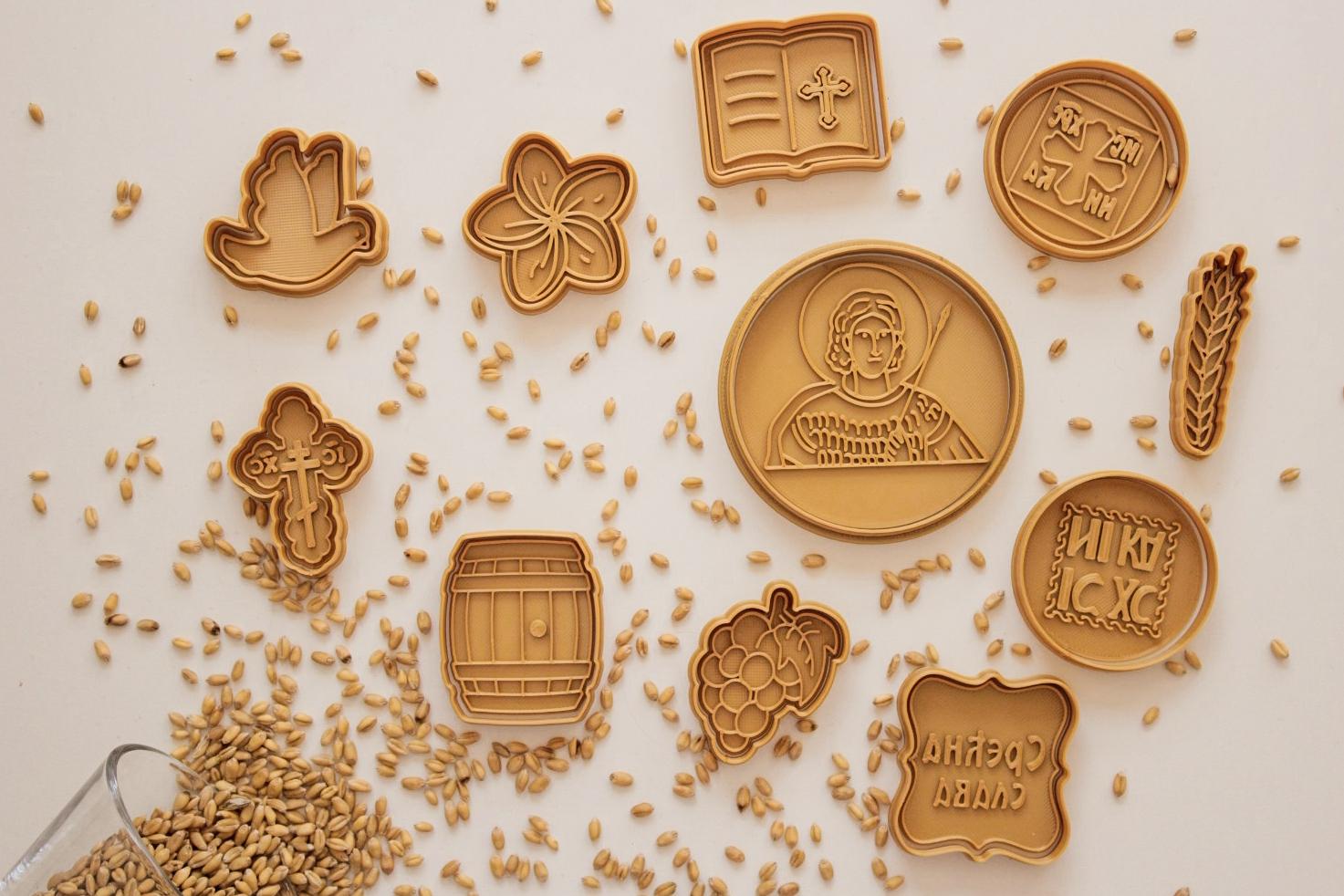 3D MODLE Slavski set modli Sveti Prokopije 11/1 zlatni