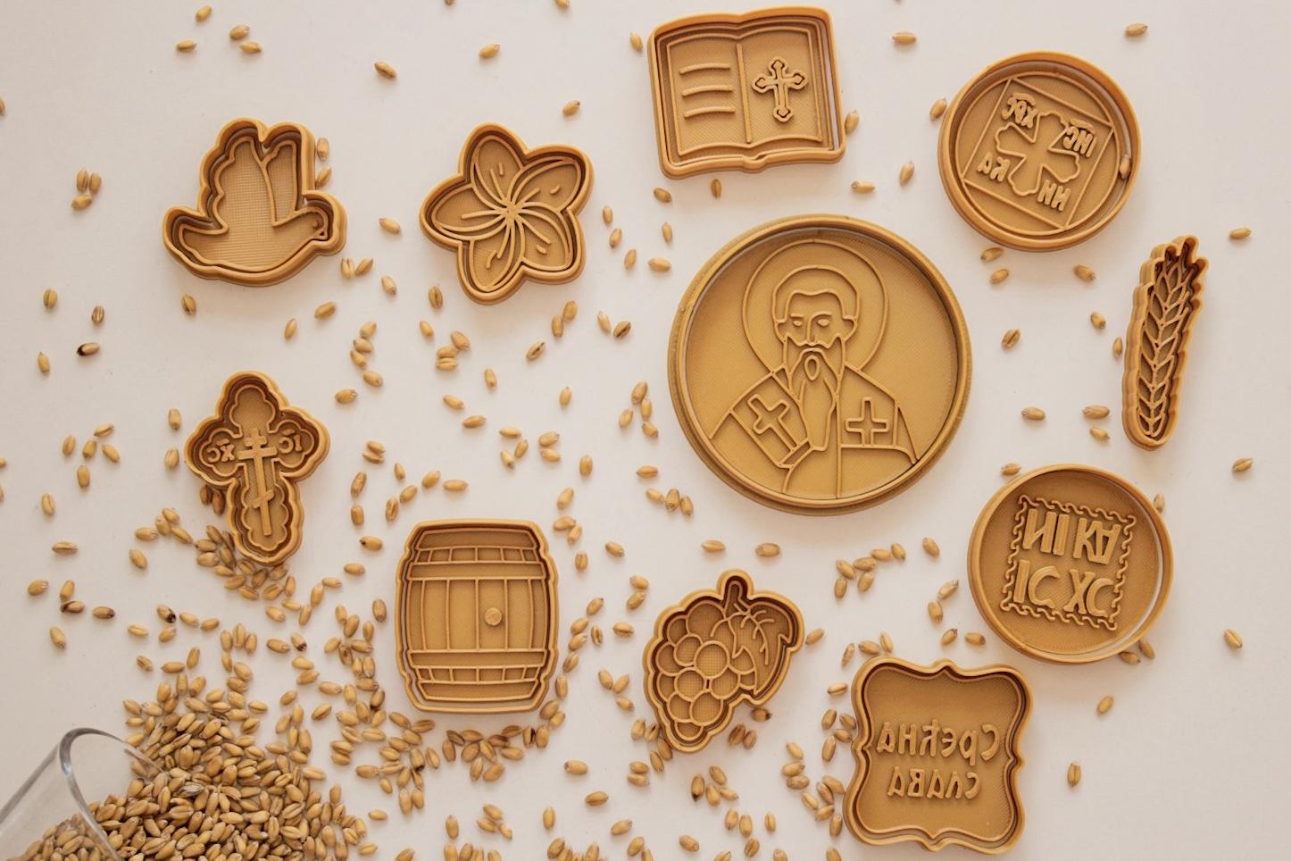 3D MODLE Slavski set modli Sveti Jovan Milostivi 11/1 zlatni