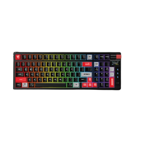 Fantech Mehanička gaming tastatura MK918 RGB Atom PRO97, Bežična, Crveni switch, Crna