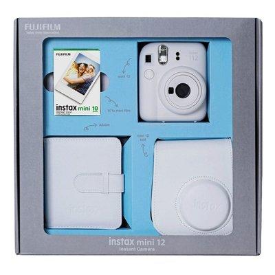 FUJIFILM Set Fotoaparat instax mini 12, Album, Futrola i 10 filmova, Beli