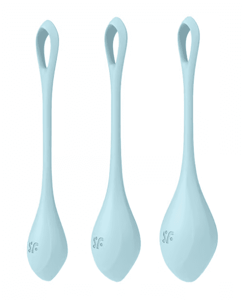 SATISFYER Vaginalne kuglice set Yoni Power 2, 3 komada, Svetloplave